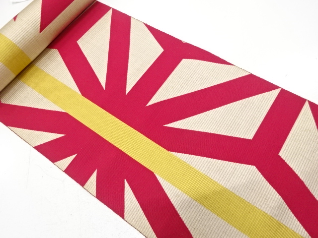 JAPANESE KIMONO / ANTIQUE BOLT FOR HASSUN OBI / WOVEN ASANOHA